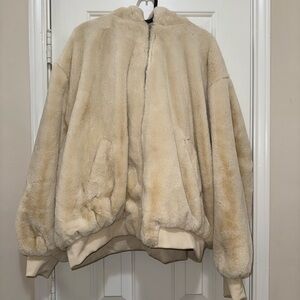 Zara Cream Teddy Jacket